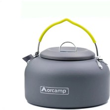 Orcamp Tekli Portatif Ocak Gaz Stop Emniyetli Gri + Orcamp Kamp Çaydanlığı +  1 Adet 227 Gram Gaz Kartuşu