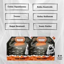 Candy Paws 2X10L Aktif Karbon Kedi Kumu Ultra Emici Tozsuz ve Koku Kontrolü Yeni Nesil Ambalaj