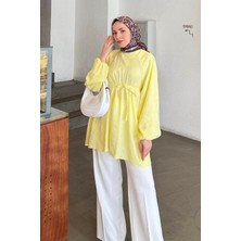 Kuşak Bağlamalı Tunik Sarı