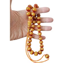 Osmanlı Benzetme Sıkma Kehribar Tesbih LT1219