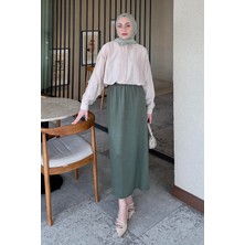 Siena Keten Tesettür Gömlek Taş