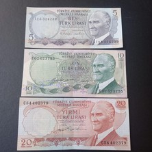 Escoines Koleksiyon 39963685473642B410 6.emisyon 5/10/20TÜRK Lirası Ççt/ça/çil Eski Kağıt Para