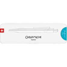 Caran D'ache Metal Kutulu 849 Poplıne Metalik Turkuaz Tükenmez Kalem