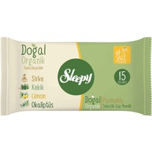 Sleepy Doğal Pamuklu Islak Mendil 3X15'LI Bebekler İçin Uygun Dermatolojik Test Edilmiş