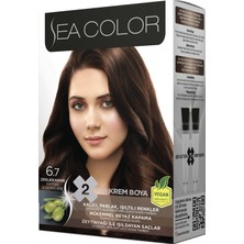 Sea Color Saç Boyası Seti 6.7 Çikolata Kahve Amonyaksız ve Isıdan Koruma Özelliği