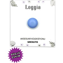 Eşarp ve Şal Mıknatısı Soft Mavi Renk - Başörtü Tutucu Kadın Tesettür Aksesuar Mıknatıs