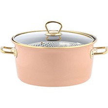 Hometime Emaye Kızartma Tenceresi 22 cm Cappucino