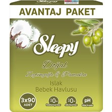 Sleepy Islak Havlu 3X90'LI Zeytinyağlı