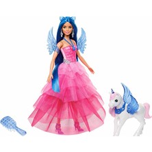 Barbie Mavi Saçlı Prenses Bebek HRR16