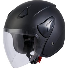 Sway Sw 733 Mat Siyah Yarım Kask