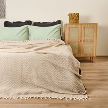 Evidea Soft Wicker Çift Kişilik Yatak Örtüsü - Bej - 200X230 cm