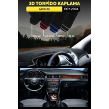 Audı A6 (1997-2004) 3D Torpido Koruma Kılıfı - Ön Göğüs Kaplama - Gri Şerit