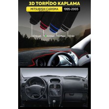 Mitsubıihi Carisma Ekranlı UYUMLU(1995-2005) Torpido Koruma Kılıfı - Ön Göğüs Kaplama Kırmızı Şerit