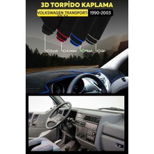 Volkswagen Transporter T4 (1990-2003) 3D Torpido Koruma Kılıfı - Ön Göğüs Kaplama - Mavi Şerit