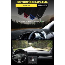 Audı A4 (1994-2001) 3D Torpido Koruma Kılıfı - Ön Göğüs Kaplama - Gri Şerit