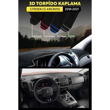 Cıtroen C5 Aırcross (2018-2021) 3D Torpido Koruma Kılıfı - Ön Göğüs Kaplama - Gri Şerit