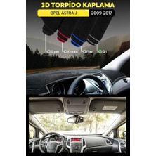 Opel Astra J (2009-2017) 3D Torpido Koruma Kılıfı - Ön Göğüs Kaplama - Gri Şerit