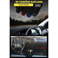 Tofas Dogan Yuksek Gogus 3D Torpido Koruma Kılıfı - Ön Göğüs Kaplama - Siyah Şerit