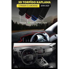 Cıtroen C5 Aırcross (2018-2021) 3D Torpido Koruma Kılıfı - Ön Göğüs Kaplama - Kırmızı Şerit