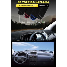 Cıtroen Berlıngo (1996-2005) 3D Torpido Koruma Kılıfı - Ön Göğüs Kaplama - Gri Şerit