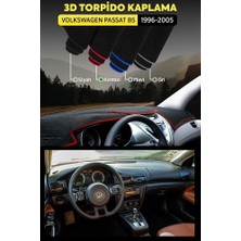 Volkswagen Passat B5 (1996-2005) 3D Torpido Koruma Kılıfı - Ön Göğüs Kaplama - Kırmızı Şerit