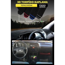 Tofas Doğan Yuksek Gogus 3D Torpido Koruma Kılıfı - Ön Göğüs Kaplama - Gri Şerit