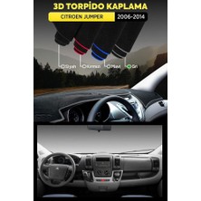 Cıtroen Jumper (2006-2014) Uyumlu 3D Torpido Kılıfı Panel Koruyucu Göğüs Kaplama - Gri Şerit