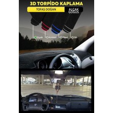 Tofas Dogan Alcak Gogus 3D Torpido Koruma Kılıfı - Ön Göğüs Kaplama - Siyah Şerit