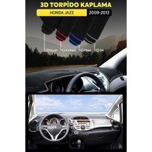 Honda Jazz 2009-2013 3D Torpido Koruma Kılıfı - Ön Göğüs Kaplama - Gri Şerit