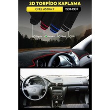 Opel Astra F (1991-1997) 3D Torpido Koruma Kılıfı - Ön Göğüs Kaplama - Kırmızı Şerit