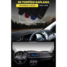 Mıtsubıshı Lancer (2007-2015) 3D Uyumlu Torpido Koruma Kılıfı - Ön Göğüs Kaplama - Gri Şerit