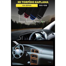 Kıa Sephıa (1995-1998) 3D Torpido Koruma Kılıfı - Ön Göğüs Panel Kaplama - Gri Şerit