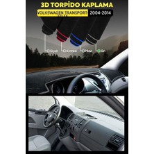 Volkswagen Transporter T5 (2004-2014) 3D Torpido Koruma Kılıfı - Ön Göğüs Kaplama - Gri Şerit