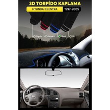 Hyundai Elentra (1997-2005) 3D Torpido Koruma Kılıfı - Ön Göğüs Panel Kaplama - Mavi Şerit
