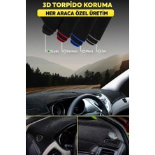 Ford Kuga (2015-2019) 3D Torpido Koruyucu Kılıf - Ön Göğüs Panel Kaplama - Siyah Şerit