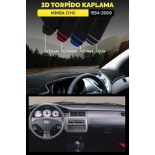 Honda Cıvıc (1994-2000) 3D Torpido Koruma Kılıfı - Ön Göğüs Panel Kaplama - Gri Şerit