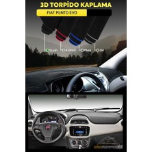 Fıat Punto Evo 3D Torpido Koruyucu Kılıf - Ön Göğüs Panel Kaplama - Siyah Şerit