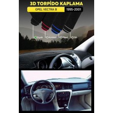 Opel Vectra B (1995-2001) 3D Torpido Koruma Kılıfı - Ön Göğüs Kaplama - Siyah Şerit