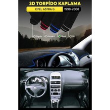 Opel Astra G (1998-2008) 3D Torpido Koruma Kılıfı - Ön Göğüs Kaplama - Mavi Şerit