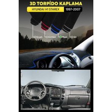 Hyundaı H1 Starex (1997-2007) 3D Torpido Koruma Kılıfı - Ön Göğüs Panel Kaplama - Mavi Şerit