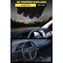 Mazda 323 (1991-1995) 3D Torpido Koruma Kılıfı - Ön Göğüs Kaplama - Mavi Şerit