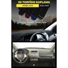 Honda Jazz (2002-2007) 3D Torpido Koruma Kılıfı - Ön Göğüs Panel Kaplama - Siyah Şerit