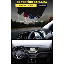 Hyundaı Tucson (2016-2018) 3D Torpido Koruma Kılıfı - Ön Göğüs Panel Kaplama - Gri Şerit