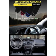 Hyundaı I20 (2014-2019) 3D Torpido Koruma Kılıfı - Ön Göğüs Panel Kaplama - Gri Şerit