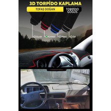 Tofas Dogan Torpıdo Gogus 3D Torpido Koruma Kılıfı - Ön Göğüs Kaplama - Kırmızı Şerit