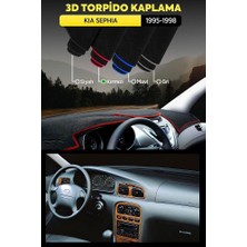 Kıa Sephıa (1995-1998) 3D Torpido Koruma Kılıfı - Ön Göğüs Panel Kaplama - Kırmızı Şerit