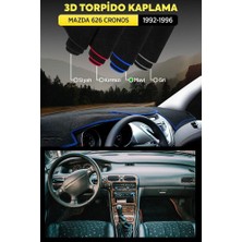 Mazda 626 Cronos (1992-1996) 3D Torpido Koruma Kılıfı - Ön Göğüs Kaplama - Mavi Şerit