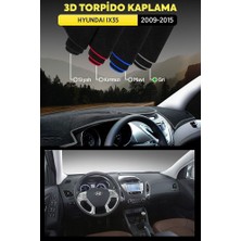 Hyundai IX35 (2009-2015) 3D Torpido Koruma Kılıfı - Ön Göğüs Panel Kaplama - Gri Şerit
