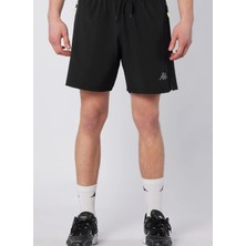 Kappa 382H11W-005 Fastına Short Siyah Lastikli Bel Regular Fit Düz Erkek Şort