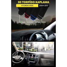 Hyundaı H100 (2004-2017) 3D Torpido Koruma Kılıfı - Ön Göğüs Panel Kaplama - Siyah Şerit